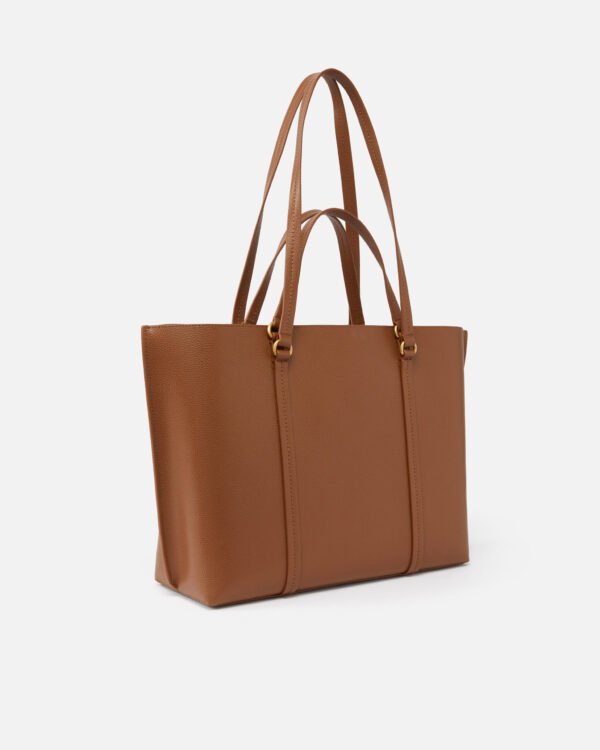 Pinko Large tumbled leather Shopper Bag Brown - Image 2
