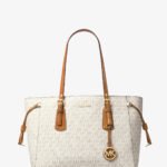 Michael Kors Voyager Medium Logo Tote Bag Vanilla