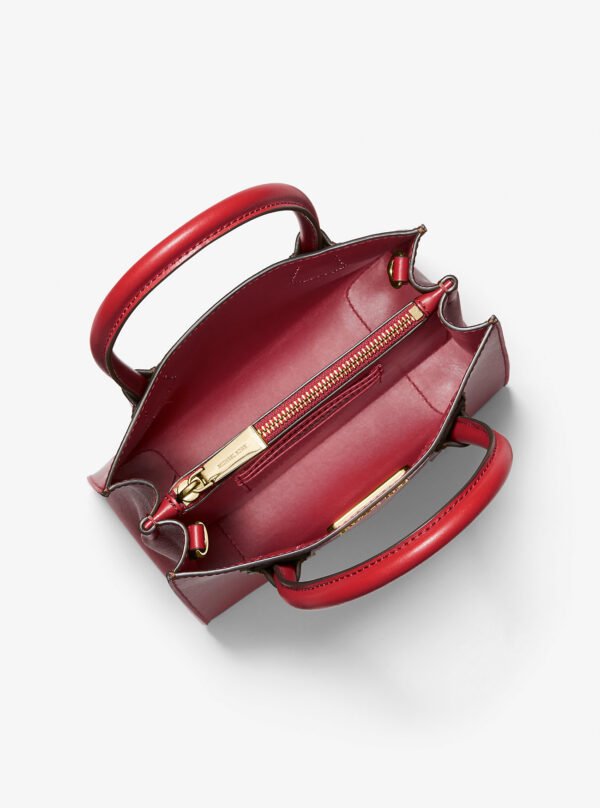 Michael Kors Mercer Medium Pebbled Leather Crossbody Bag BRIGHT RED - Image 2