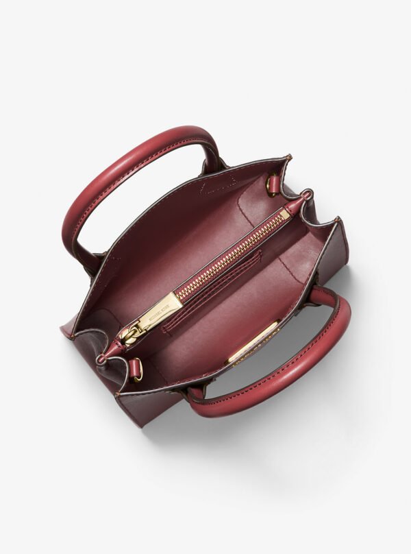 Michael Kors Mercer Medium Pebbled Leather Crossbody Bag DARK CHERRY - Image 2