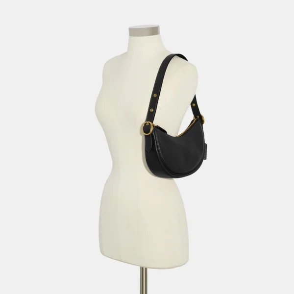 Coach Luna Shoulder Bag Leather Black - Image 5