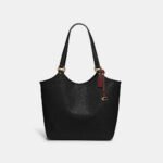 Coach Day Tote Bag Leather Black