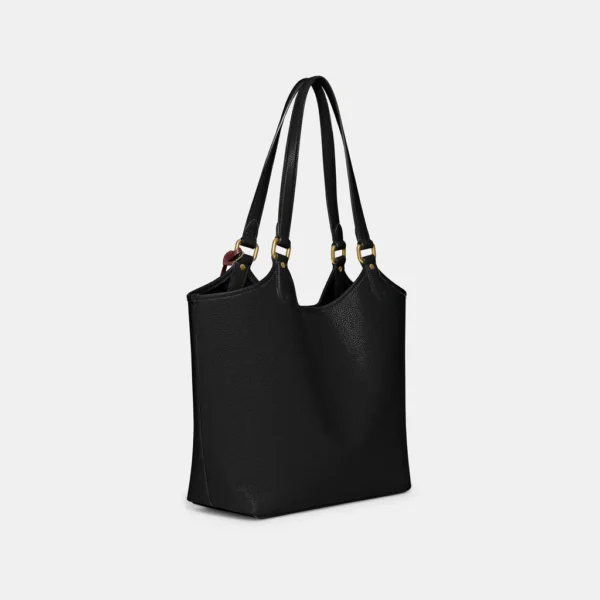 Coach Day Tote Bag Leather Black - Image 2