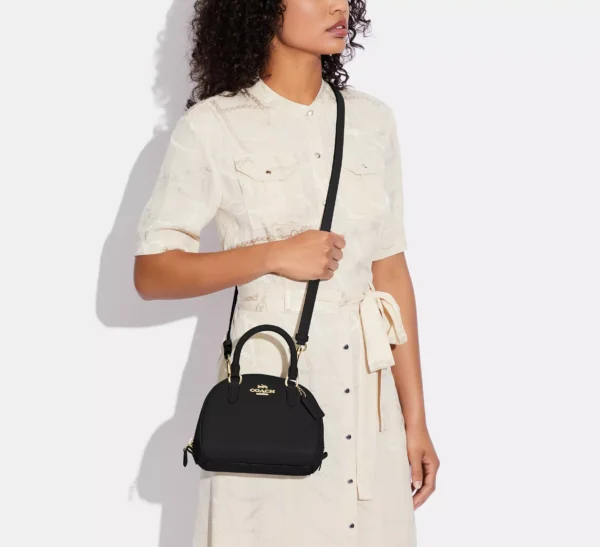 Coach Sydney Satchel Leather Black - Image 4
