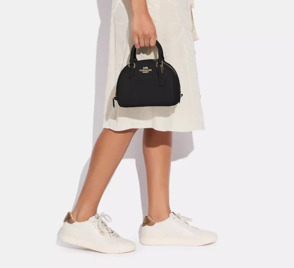 Coach Sydney Satchel Leather Black - Image 5