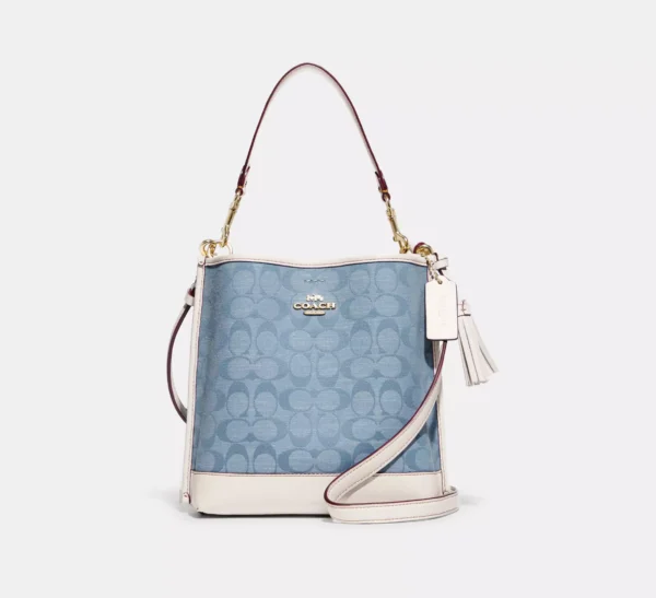Coach Mollie Bucket Bag 22 In Signature Chambray