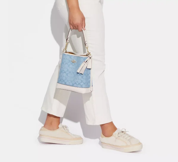 Coach Mollie Bucket Bag 22 In Signature Chambray - Image 5