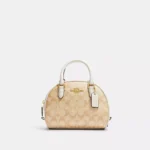 Coach Sydney Satchel In Signature Canvas Light Khaki
