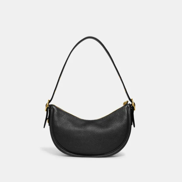 Coach Luna Shoulder Bag Leather Black - Image 3