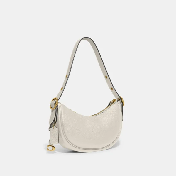 Coach Luna Shoulder Bag Leather White - Image 2