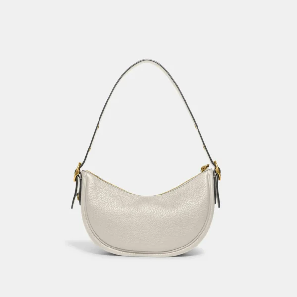 Coach Luna Shoulder Bag Leather White - Image 3
