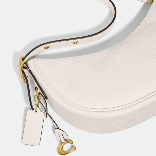 Coach Luna Shoulder Bag Leather White - Image 7