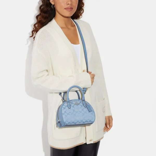 Coach Sydney Satchel In Signature Chambray - Image 4