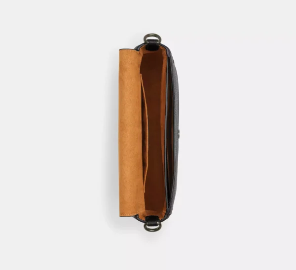 Coach Amelia Saddle Bag Leather Copper Black - Image 4