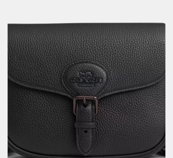Coach Amelia Saddle Bag Leather Copper Black - Image 6