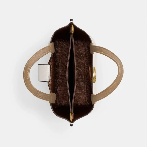 Coach WILLOW TOTE 16 Leather Chalk - Image 3
