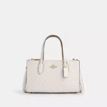 Coach Nina Small Tote Bag in Signature Leather White