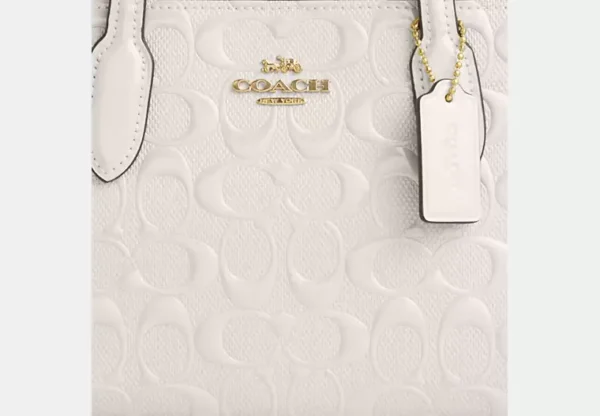 Coach Nina Small Tote Bag in Signature Leather White - Image 4