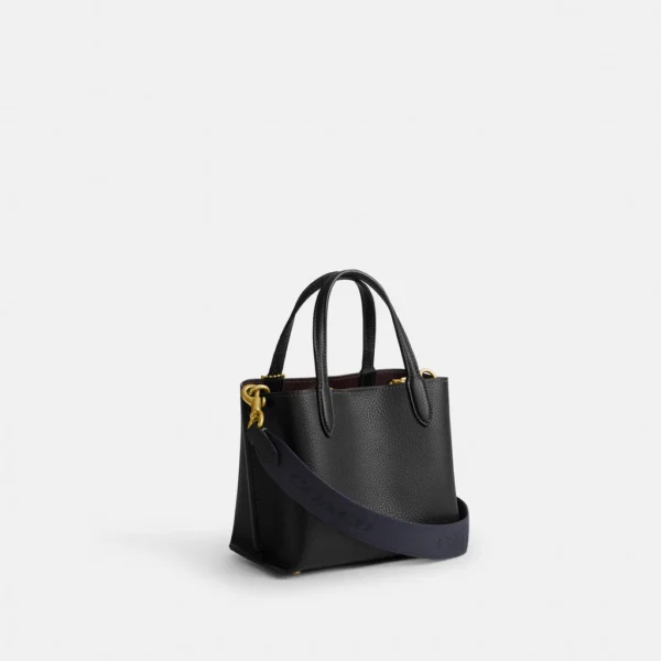 Coach Willow Tote Bag 18 Leather Black - Image 2