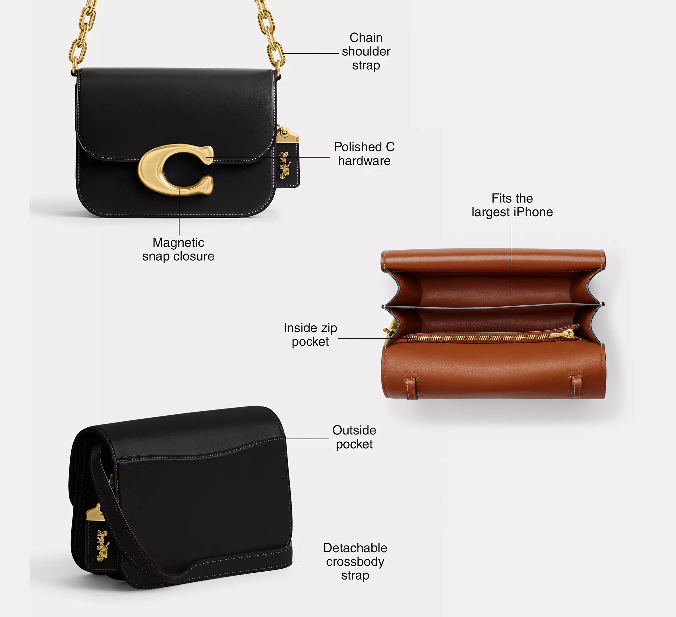 Coach Idol Leather Black - Image 7