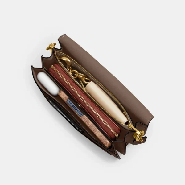 Tabby Shoulder Bag 26 refined pebble leather Maple Gold - Image 4