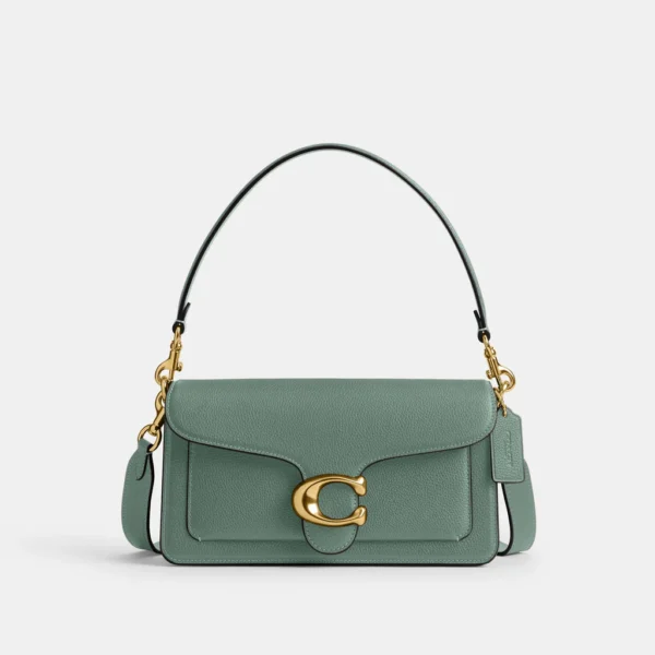 Tabby Shoulder Bag 26 refined pebble leather Sage