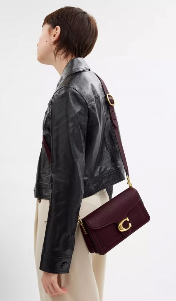 Tabby Shoulder Bag 26 refined pebble leather Maple Gold - Image 3