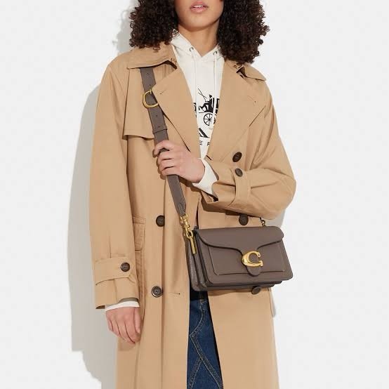 Tabby Shoulder Bag 26 refined pebble leather Dark Stone - Image 2