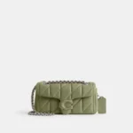 Tabby Shoulder Bag 20 With Quilting leather Green