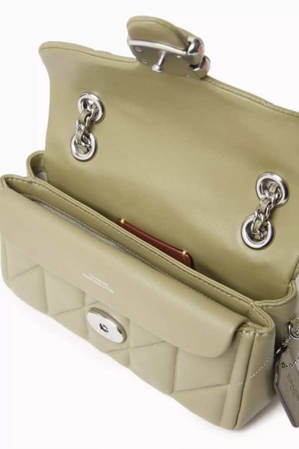 Tabby Shoulder Bag 20 With Quilting leather Green - Image 4