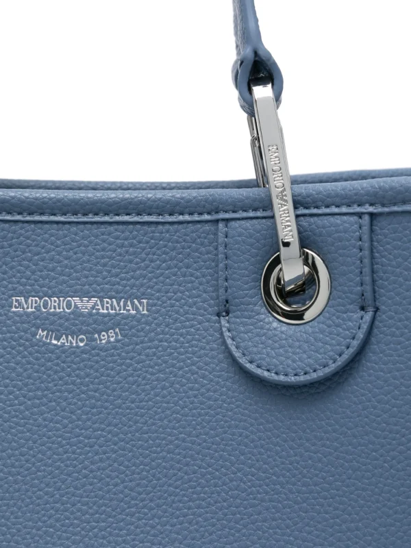 Small MyEA shopper bag with deer print Cerulean Blue - Image 4