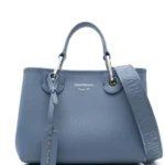 Small MyEA shopper bag with deer print Cerulean Blue