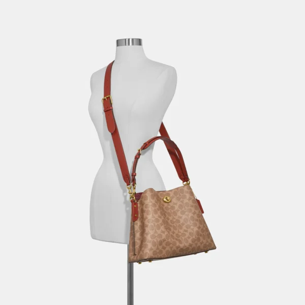 Coach Willow Shoulder Bag In Signature Canvas - Image 6