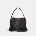 Coach Willow Shoulder Bag Leather Black