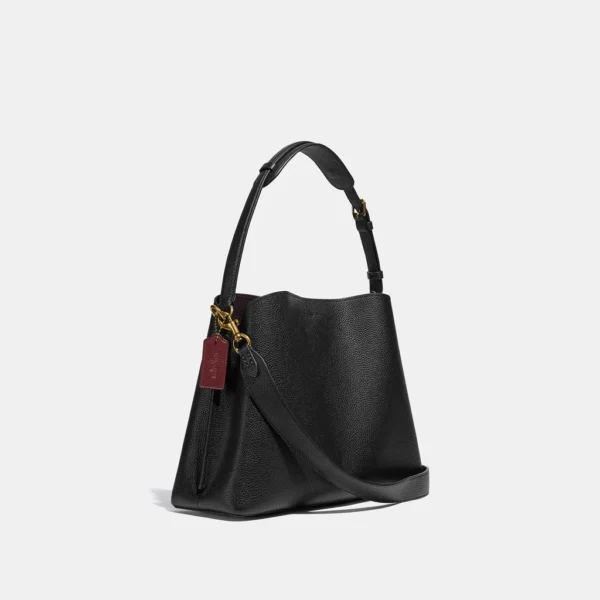 Coach Willow Shoulder Bag Leather Black - Image 2