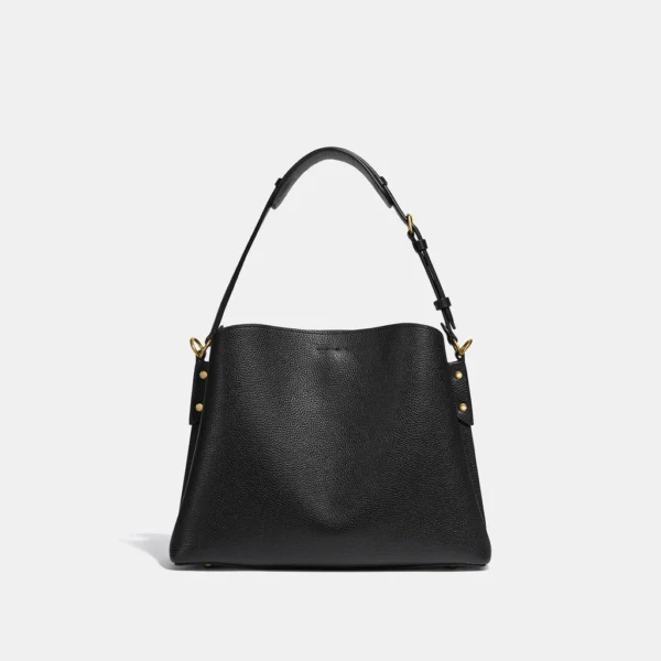 Coach Willow Shoulder Bag Leather Black - Image 3