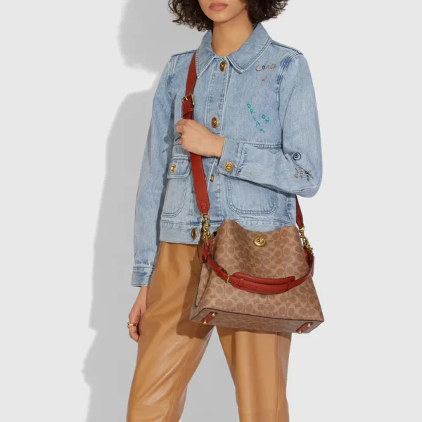 Coach Willow Shoulder Bag In Signature Canvas - Image 5
