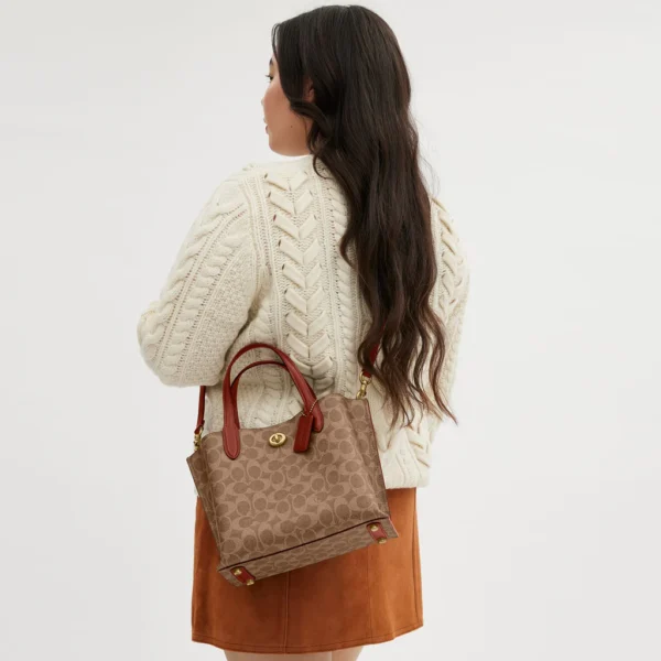 Coach Willow Tote Bag 24 In Signature Canvas - Image 5