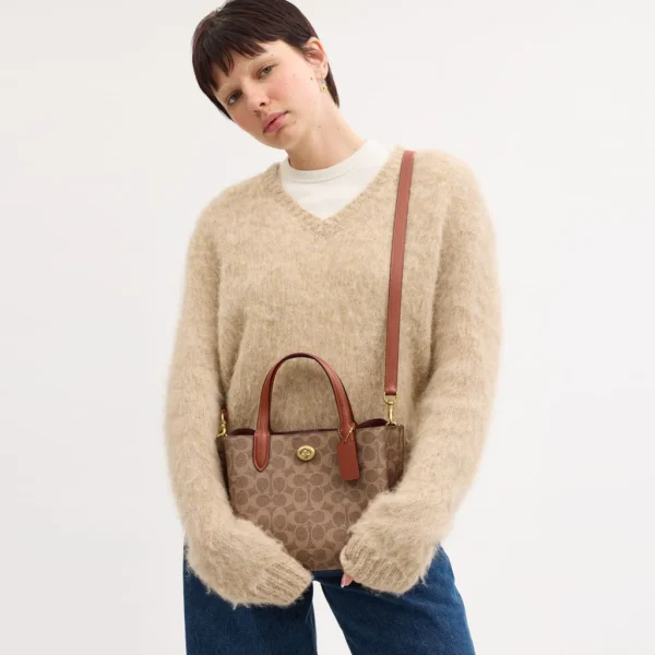 Coach Willow Tote Bag 24 In Signature Canvas - Image 11
