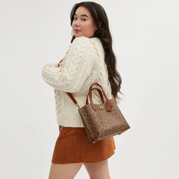 Coach Willow Tote Bag 24 In Signature Canvas - Image 12