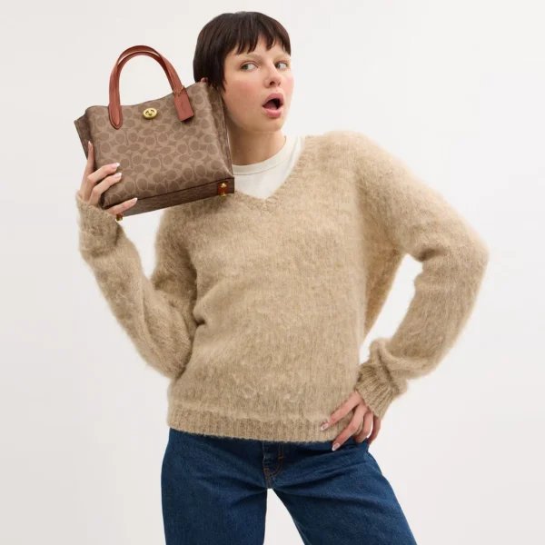 Coach Willow Tote Bag 24 In Signature Canvas - Image 13