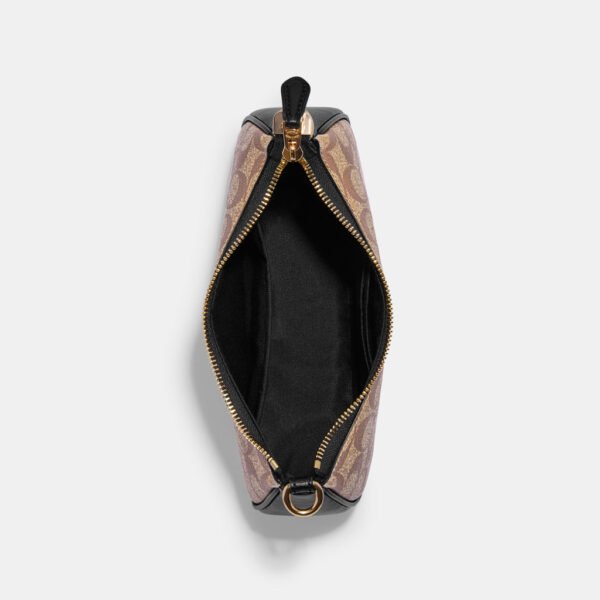 Teri Shoulder Bag In Signature Canvas Khaki Black - Image 3