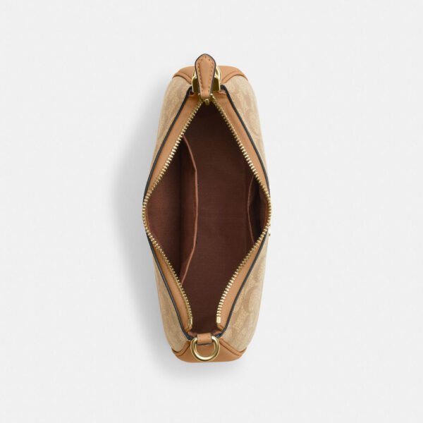 Teri Shoulder Bag In Signature Canvas Khaki Saddle - Image 3
