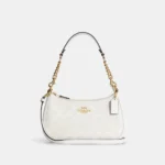 Teri Shoulder Bag In Signature Canvas Chalk Glacierwhite