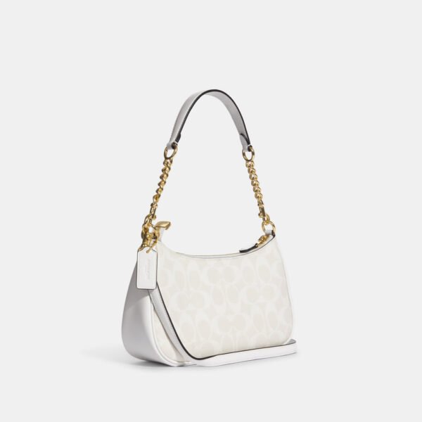 Teri Shoulder Bag In Signature Canvas Chalk Glacierwhite - Image 2
