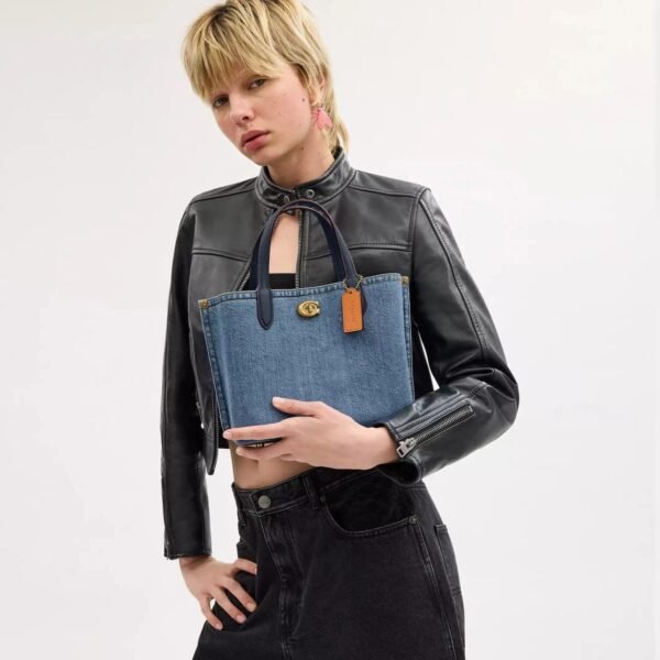 Coach Willow Tote Bag 24 In Denim - Image 2