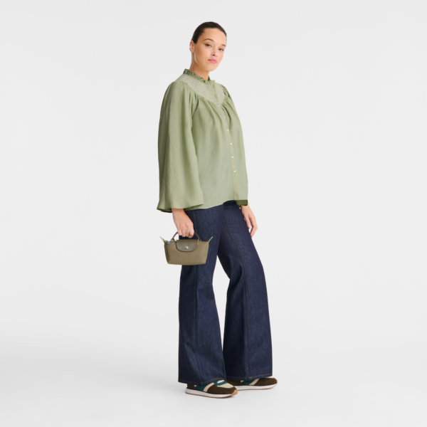 Le Pliage Green Pouch with handle Artichoke - Image 2