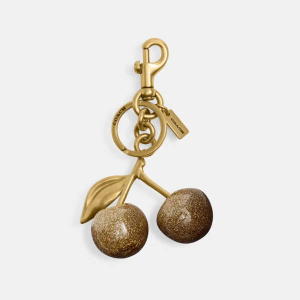 Cherry Bag Charm Brass