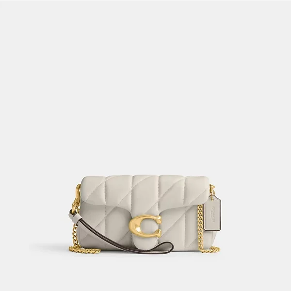 Tabby Shoulder Bag 20 With Quilting leather Chalk Gold