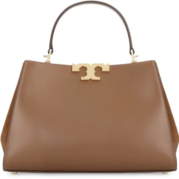 Tory Burch Eleanor Pebbled Stachel Bag Saddle Brown